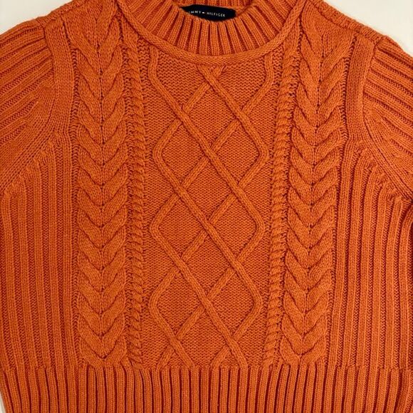 Tommy Hilfiger Womens Sweater Orange Medium M - Picture 2 of 4